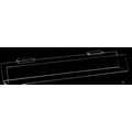 Acrylic Slatwall Sloped Trough Display Shelf (23"x3"x3")